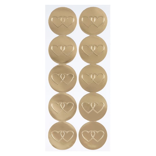 12 Packs: 40 ct. (480 total) Gold Hearts Envelope Seals by Recollections™